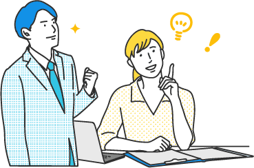 女性と男性のイラスト
